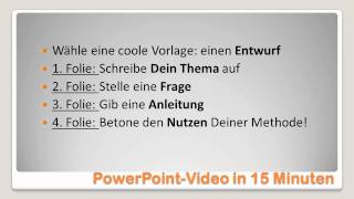 Video Marketing mit PowerPoint 2010 Präsentation erstellen 312 Modell Video in deutsch [upl. by Reedy]