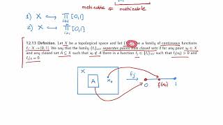 MTH 427527 Chapter 12 Urysohn metrization theorem part 46 [upl. by Erbas]