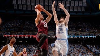 UNC Mens Basketball Heels Stifle Harvard Win 7757 [upl. by Notgnihsaw]