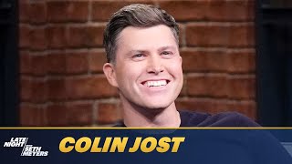 Colin Jost on George Santos and His Viral Red Carpet Moment with Scarlett Johansson [upl. by Litt712]