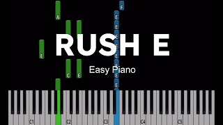 Sheet Music Boss  Rush E Easy Piano Tutorial [upl. by Dniren764]