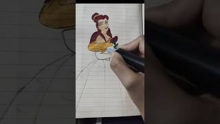 How to DRAW amp COLOR Belle with GLITTER [upl. by Sancha164]