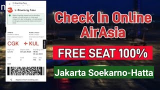 CARA CHECK IN ONLINE AIRASIA DARI BANDARA SOEKARNO HATTA JAKARTA airasia traveloka [upl. by Trebor]