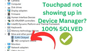 Touchpad not showing up in Device Manager  Touchpad Not Working In Windows 101187 [upl. by Eldreeda]