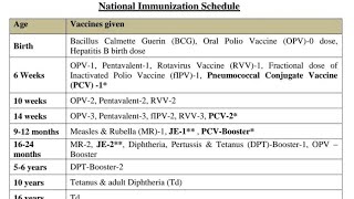 National Immunization Schedule [upl. by Trefor]