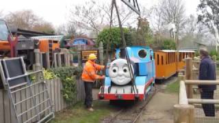 Thomas Being Craned Out of Drusillas after 10 years at the Park [upl. by Tillinger345]