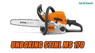 Unboxing amp Test Chainsaw STIHL MS 170 [upl. by Hersch]