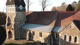 Drone footage in Surrey Church of St michael [upl. by Lorilee]