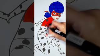 HOW TO COLOR MIRACULOUS LADYBUG Coloring ladybug Coloring tutorial for kids shorts [upl. by Sheilah227]