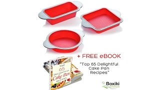 Boxiki Kitchen Silicone Pan Bakeware Set Review [upl. by Ymmaj]