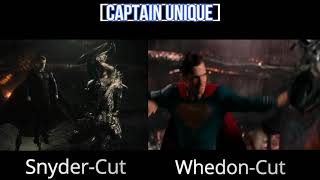 Superman vs Steppenwolf  Snyder cut vs Whedon Cut  Side By Side Comparison [upl. by Chaunce134]