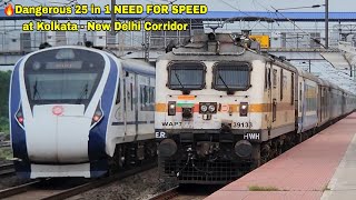 🔥PADATIK  VIVEK  DURONTO  POORVA 130 KMPH High Speed Non Stop Trains at Kolkata  Delhi Corridor [upl. by Mallorie]