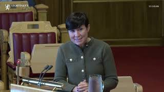 24102024 Sak 2 2 Ine Eriksen Søreide [upl. by Warfore]