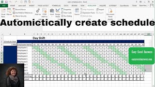 Automatically create shift schedule in Excel [upl. by Amaral]