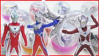 Ultraman Toys Collection Capsule Toys×11 ZeroSagaCosmosGingaTaroZetton [upl. by Anital]