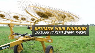 How to make an optimal windrow with Vermeer carted wheel rakes [upl. by Aikal]