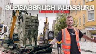 Gleisabbruch in Augsburg  Liebherr 934 amp 930 [upl. by Fried]