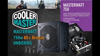 Cooler Master Masterwatt 750w 80 Semi Modular PSU Unboxing [upl. by Irod223]