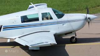 Mooney M20J 201 departure from Augsburg airport [upl. by Alrick472]