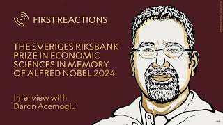 First Reactions  Daron Acemoglu prize in economic sciences 2024  Telephone interview [upl. by Lilia]