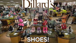 DILLARDS DESIGNER HEELS AND SHOES WALKTHROUGH FLATS INSPO 2024 [upl. by Gwenore]