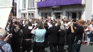 NASUWT Riverside Band play Gresford at Durham Miners Gala [upl. by Harihs451]