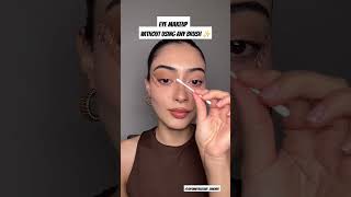 Eye makeup without using brush ✨️ shorts makeup eyemakeup tutorial [upl. by Taffy]