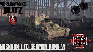 World of tanks BLITZ Replay  Nashorn German TD Rang VI Tank Gun 88cm [upl. by Ahsieni]