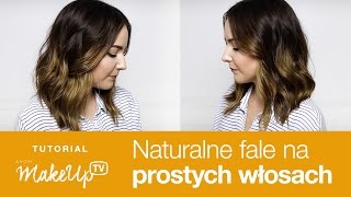 Naturalne fale na prostych włosach jak to zrobić Milena [upl. by Ellehcal]