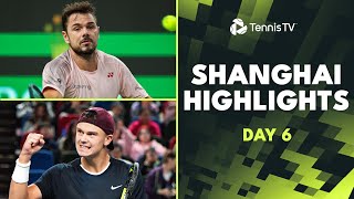 Rune vs Berrettini Wawrinka vs Cobolli Fritz amp Dimitrov Return  Shanghai 2024 Highlights Day 6 [upl. by Bobette]