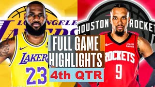 Los Angeles Lakers vs Houston Rockets Highlights HD 4thQTR  19 2023 NBA Regular Season [upl. by Gerik]