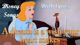 A dream is a wish your heart makes《Ilene Woods and Mice Chorus》 lyricsDisney songs [upl. by Adnama]