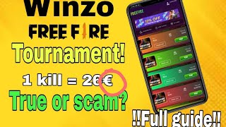 Winzo Free Fire Tournament Tutorial  Winzo Free Fire Gameplay  Winzo Free Fire Kaise Khele [upl. by Ecnarret42]