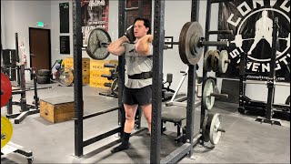 255x5 front squat  Convoy Strength in San Diego Dope gym [upl. by Evangelist]