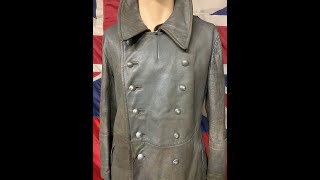 WWII German Luftwaffe Leather Greatcoat [upl. by Odraboel921]