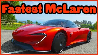 Fastest Mclaren Speedtail Drag tune How to tune the 2019 Mclaren Speedtail for drag racing FH4 [upl. by Anolahs689]