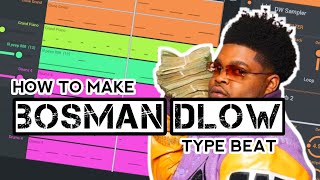 How to make BosMan Dlow type beat  FL Studio Mobile Tutorial [upl. by Jacklin]