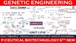 Basic Principles Of Genetic Engineering  Genetic Engineering  Application  Biotechnology 6th sem [upl. by Atel179]