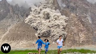 Tragic Moments Most Shocking Massive Rockfalls amp Landslides Caught On Camera [upl. by Ailekat]