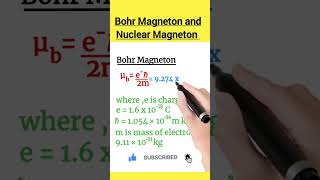 Bohr Magneton and Nuclear Magneton Explained  Relation between Bohr and Nuclear Magneton [upl. by Maidy]