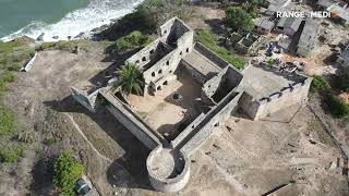 DRONE FOOTAGE OF FORT AMSTARDAM LOCATED AT ABANDZE CENTRAL REGION GHANA [upl. by Gereld]