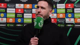 Stephen Bradley l Post Match Interview v SK Rapid l UEFA Conference League l 28 November 2024 [upl. by Anela]