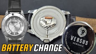 How To Replace Battery BERSACE SH7140015 Watch [upl. by Donna]