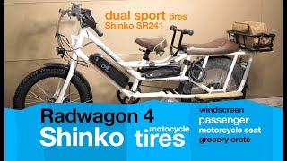 Radwagon 4 ebike with motorcycle passenger seat and tire upgrades [upl. by Arahsit]