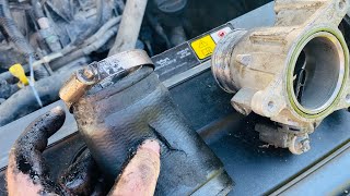 Intercooler hoses amp throttle body replacement on Land Rover Freelander 2  LR2 [upl. by Trudnak233]