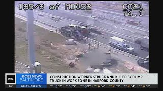 Construction worker struck killed in Harford Count work zone [upl. by Hairahcez380]