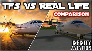 TFS VS Real Life  Comparison  Turboprop Flight Simulator [upl. by Blakelee]