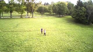 FPV Tricopter chasing people V25 808 camera [upl. by Melisse106]