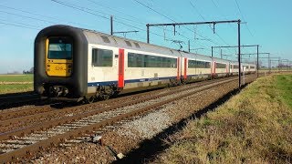 SNCB NMBS AM96 AM70 M4 amp M6 at Jurbise and Ghlin Full HD 03042012 [upl. by Llehsram869]