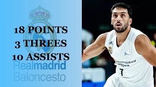 Facundo Campazzo Highlights 18 Pts 3 threes 10 Asts vs Barcelona 2425 Season [upl. by Nolly278]